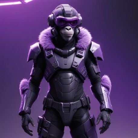 Mayor estabilidad en proyectos web Ilustración futurista de mono tecnológico en traje de explorador representando estabilidad en desarrollo web