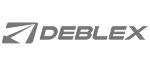 Logotipo Deblex Logotipo gris de la empresa Deblex