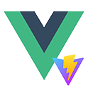 Logotipo de Vue.js y Vite Logotipo de Vue.js con Vite, framework progresivo de JavaScript para interfaces web rápidas