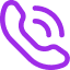 Ícono de teléfono púrpura Ícono púrpura de llamada telefónica usado en la sección de contacto