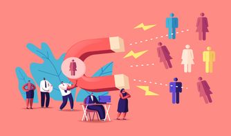 Principales conceptos que definen el inbound marketing Mano descubriendo la frase inbound marketing en un papel rodeado de dibujos de negocios