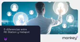 Segmentación de clientes con agencia de marketing digital Ejecutivo interactuando con red digital de clientes