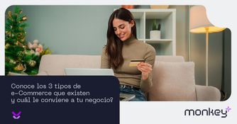 Tipos de eCommerce y cuál conviene a tu negocio Mujer comprando en línea con tarjeta de crédito y laptop