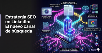 estrategia-seo-en-linkedin Factores de calidad que prioriza el algoritmo de LinkedIn para indexar contenido de formato largo en motores de búsqueda e IA.