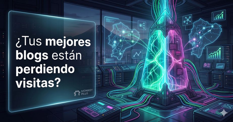 Gráfica de recuperación de tráfico mediante la actualización de contenido antiguo en Ecuador por Monkey Plus.