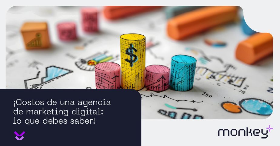 Costos de una agencia de marketing digital: lo que debes saber Gráficos de barras de colores representando análisis de costos y marketing digital