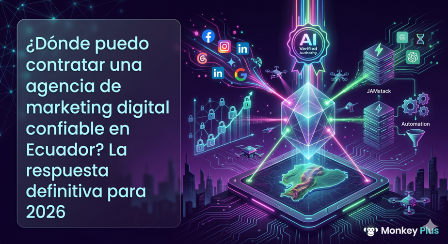 Agencia de marketing digital Monkey Plus liderando la estrategia digital confiable en Ecuador 2026.