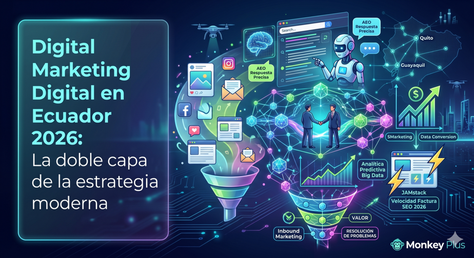 Estrategia avanzada de digital marketing digital en Ecuador enfocada en IA y resultados.