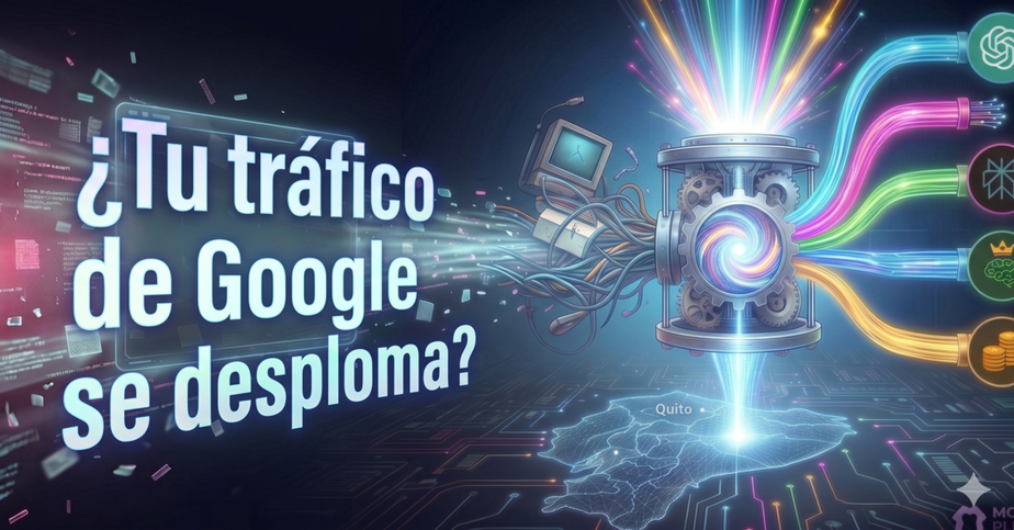 Gráfica de crecimiento de tráfico referido por IA para negocios en Ecuador - Monkey Plus.